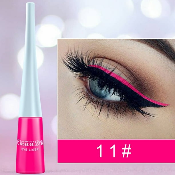 Xihbxyly Ofertas Prime de hoy Sombra de ojos ahumada brillante mate, delineador líquido con purpurina, 17 colores disponibles