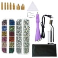 thumbnail image 1 of Rhinestone Applicator Pen, 7-in-1 Hot Fix Crystal Setting Tool with Tweezers, Handheld Rhinestone Paster for DIY Clothing Crafts, 1 of 5