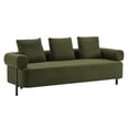 thumbnail image 3 of Christopher Knight Home 78" Modern 3-Seater Upholstered Sofa, Oversized Comfy Couch with 3 Plush Pillows, Green, 3 of 10
