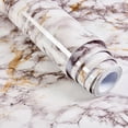 thumbnail image 4 of 1 Roll Marble Self-Adhesive Wallpaper, Glossy Contact Paper, Thickened Self-Adhesive Wallpaper, Waterproof And Oil-Proof Countertop Wallpaper, Peel And Stick Wallpaper For Kitchen Bedroom Living Room, 4 of 5