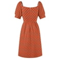 thumbnail image 5 of Astrodome Interior- Orange Sleeveless Dress summer dress korean women woman dress evening, 5 of 6