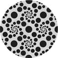 thumbnail image 1 of Ahgly Company Indoor Round Patterned Oil Black Area Rugs, 7' Round, 1 of 6