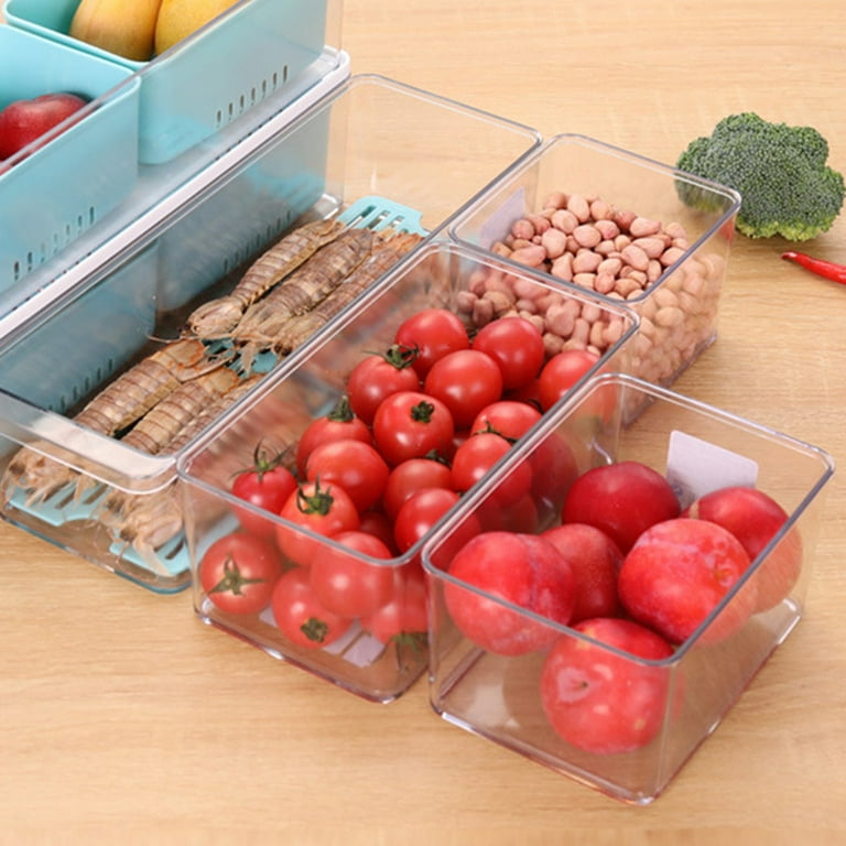 1500ml Storage Box with Lid Large Capacity Plastic Food Grade Visible Food Container  Refrigerator Accessories-leaveforme 