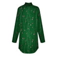thumbnail image 4 of Ydkzymd Long Sleeve Dark Green Shirt Women Crop Top Turtleneck Long Sleeve Shirts for Women 3Xl Tie Dye Flower Athletic Shirts Floral Casual Petite Blouses, 4 of 5