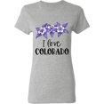 thumbnail image 3 of Inktastic I Love Colorado Columbine Flowers Women's T-Shirt, 3 of 5