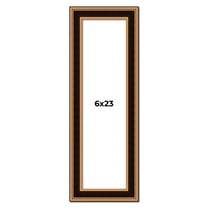6x23 Frame Gold Brown Plein Air Vintage Solid Wood Picture Frame | 1.75 Inches Moulding Width |