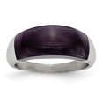 thumbnail image 1 of Bague Oeil de Chat Noire en Acier Inoxydable 8 mm, 1 of 10