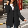 thumbnail image 4 of Wirziis Plus Size Coat Women Solid Color Jacket Packable Outdoor Hooded Windbreaker Outwear with Pocket, 4 of 6
