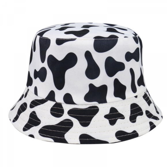 Bucket Hat Women Men's Black White Bucket Hat Double Sided B
