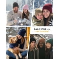 thumbnail image 6 of Women Beanie Hat Winter Satin Lined Men Knit Warm Slouchy Cozy Cap, 6 of 7