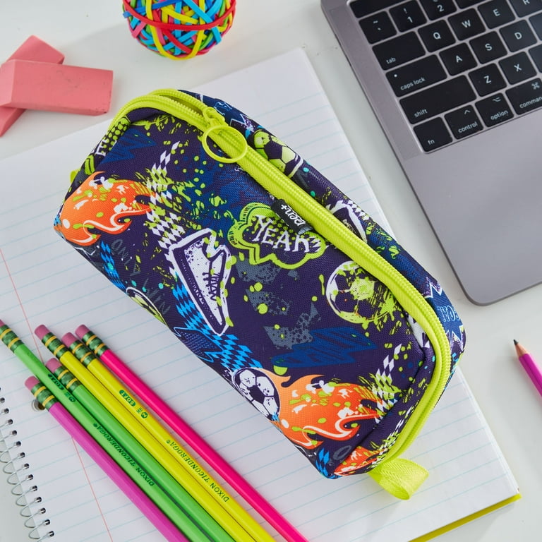  SNAPMADE Soccer Pencil Case for Boys Teens Men, Sports Pencil  Box with Soccer Balls Pattern, Large Capacity Durable Pencil Pouch Storage  Pen Bag Organizer Stationery for Adults Work Office : Office