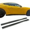 thumbnail image 2 of Ikon Motorsports Side Skirts Lip Fits 2024-2026 Ford Mustang, R Style Carbon Fiber Add On Rocker Panel Extension Splitters 2PCS, 2 of 9