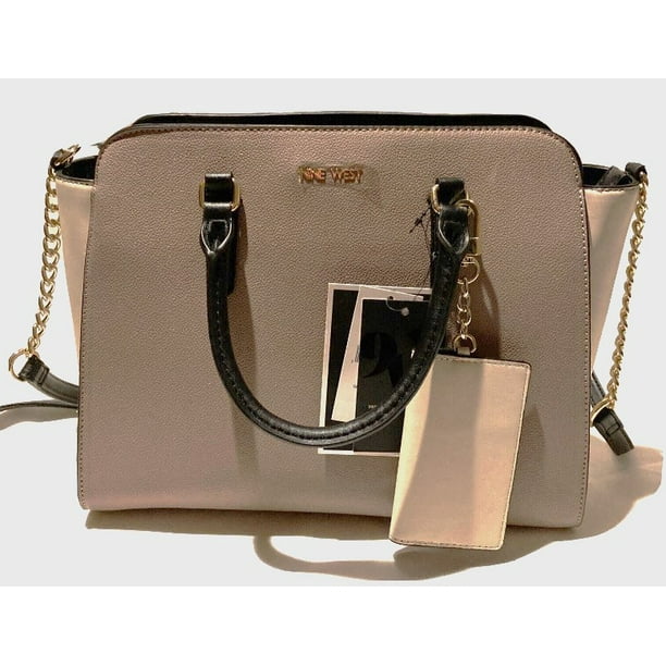 Nine West Duval Satchel With Dual Top Handles And Crossbody Strap