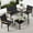 Black/Black, variant on Best Choice Products 4-Piece Outdoor Textilene Patio Conversation Furniture Set w/ Loveseat, Table - Black/Black