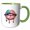 Green/White, variant on 3drose, the Usa Flag Decorated Lips, Dripping Red, Blue Paint. Artsy Gift, 11oz Magic Transforming Mug