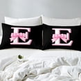 thumbnail image 4 of Erosebridal Initial E Letter Sheet Set Full, Princess Bow Bedding Sets Full Size, Monogrammed Reversible Full Sheet Sets, Microfiber Room Decor, 4 Pieces, 4 of 7