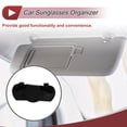 thumbnail image 3 of Estuche para gafas de sol de coche Unique Bargains con soporte magnético universal para visera de coche de ante negro 7.09"x3.15" 1 Pcs, 3 of 7