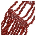 thumbnail image 3 of Multi Strand Red Glass Beaded Layered Bib Collar Adjustable Necklace 16-18" Ladies Adult, 3 of 3