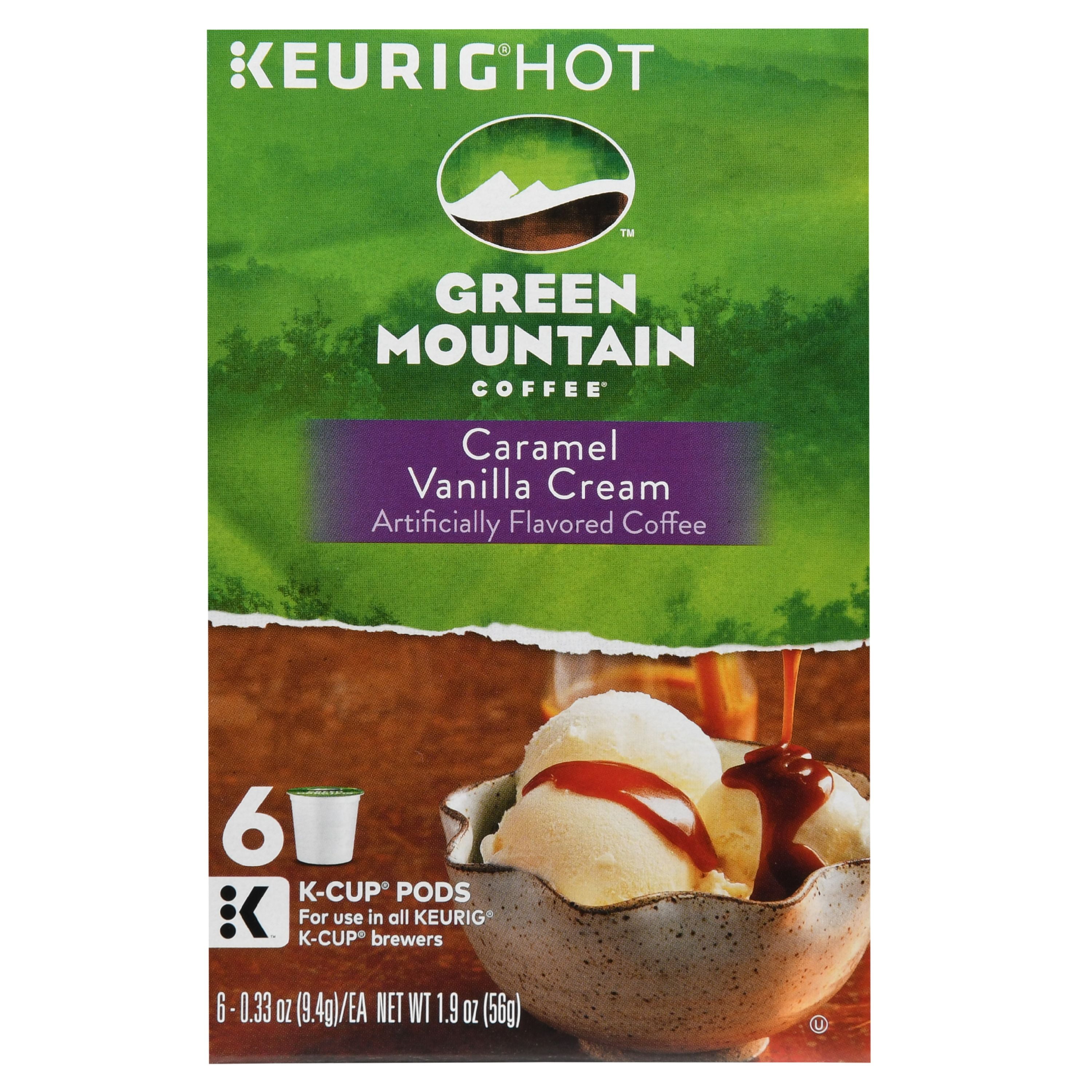 Keurig Hot Green Mountain Coffee Caramel Vanilla Cream KCup Pods, 6