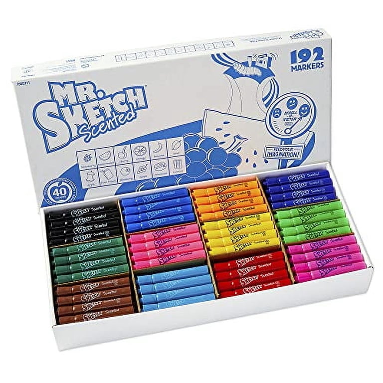 Scented Chisel Tip Markers, 12 Colors, 192 Count - Walmart.com