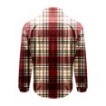 thumbnail image 4 of miqiqism Plaid Shirts Men Long Sleeve Shirt Lapel Neck Button Tshirts Loose Fit Lightweight Business Jackets Tees 2025 Spring Outfit,#01_Red,Medium, 4 of 4