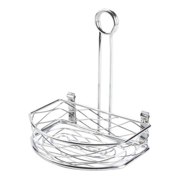 American Metalcraft SRBNC2 Estante para condimentos tipo nido de pájaros de alambre con respaldo plano, cromado