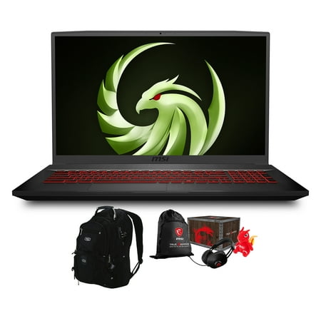 MSI Bravo 17 Gaming and Entertainment Laptop (AMD Ryzen 7 4800H 8-Core, 16GB RAM, 256GB PCIe SSD + 2TB HDD, 17.3" Full HD (1920x1080), AMD RX5500M, Wifi, Win 10 Pro) with ME2 Backpack , Loot Box