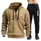 thumbnail image 4 of Conjuntos para hombre 2024, primavera otoño, sudadera con capucha y pantalones con cremallera, 2 piezas, chándal informal, traje deportivo para correr de marca para hombre, 4 of 5
