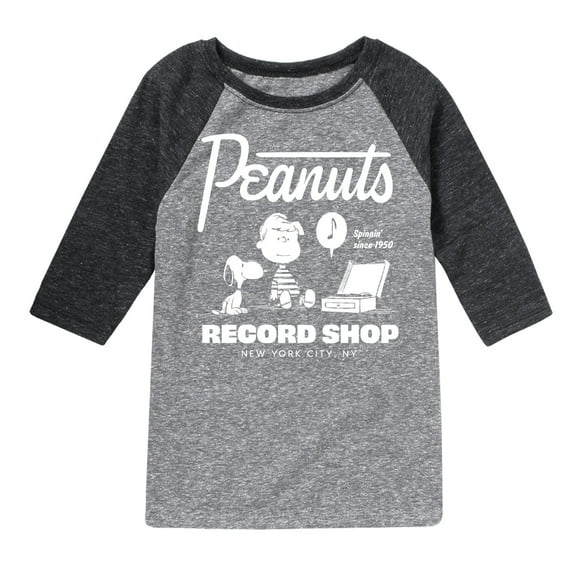 Peanuts - Record Shop - Toddler & Youth Raglan Graphic T-Shirt