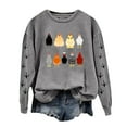 thumbnail image 1 of Kcodviy Femmes Décontracté Manches Longues 2X Chandail à Capuche Col Rond Manches Longues Mariée Chandails en Molleton pour Femmes Imprimé Graphique Poulet Chandail Chandails en Molleton Vierges Blouse, 1 of 4