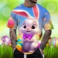 thumbnail image 2 of toraway Vêtements d'Été Chemise Homme Verte Printemps et Automne Pâques Imprimé Manches Courtes Col Rond T-Shirt Floral Tendance Mode Chemise de Base m, 2 of 4