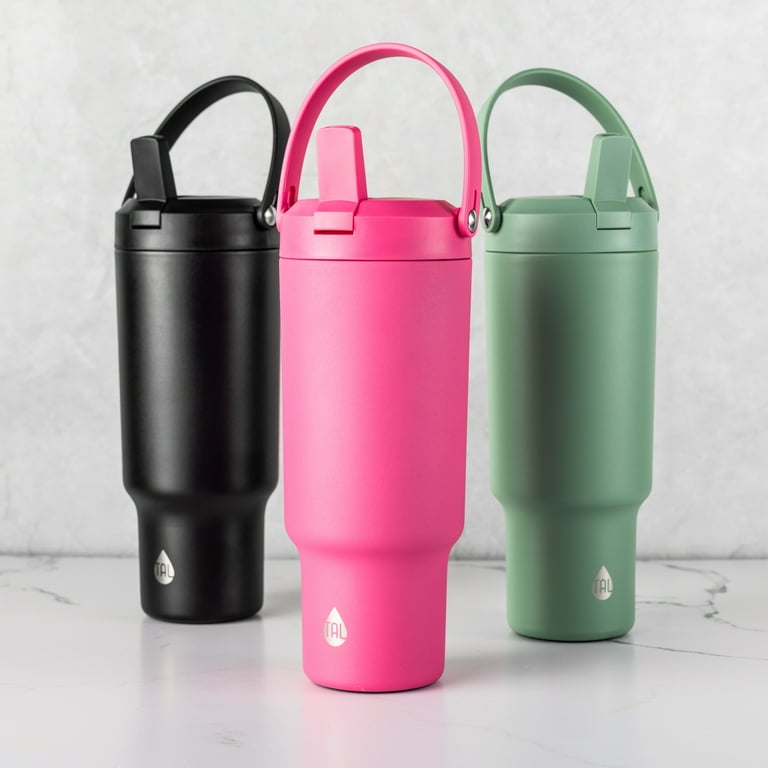 TAL 40oz Stainless Steel Hudson Tumbler with Flip-Up Straw, Bright