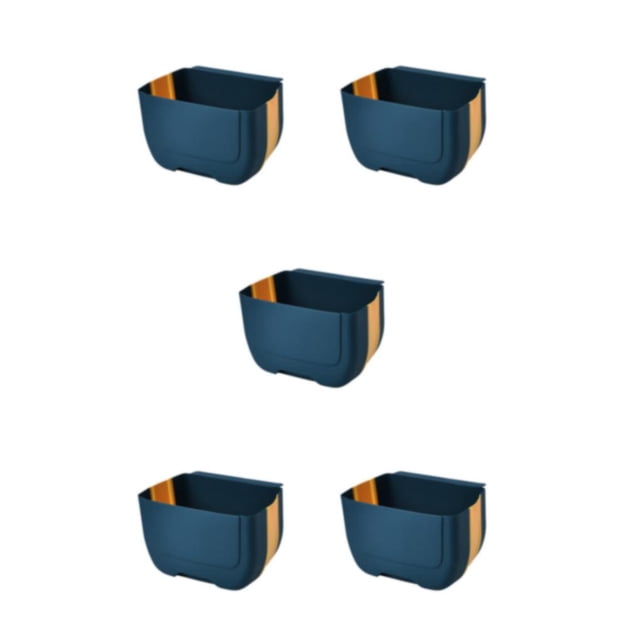 Matsuzay Cubo de basura innovador Complemento elegante y funcional para el hogar Cubo de basura ergonómico Montado en la pared azul amarillo Type2 NO2