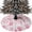 Pink, variant on Teal Blue Coastal Christmas Tree Skirt 48 Inches, Sea Turtle Nautical Coral Summer Beach Xmas Trees Skirt Mat Cover Decorations for Holiday Party Indoor Outdoor
