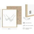 thumbnail image 3 of Haus & Hues Pinky Promise Wall Art Line Drawings Holding Hands Minimalistic Wall Art Pinky Promise Picture Couple Poster Romantic Wall Decor Hand Holding Pinkies Line Art (Framed Beige 16x20), 3 of 6