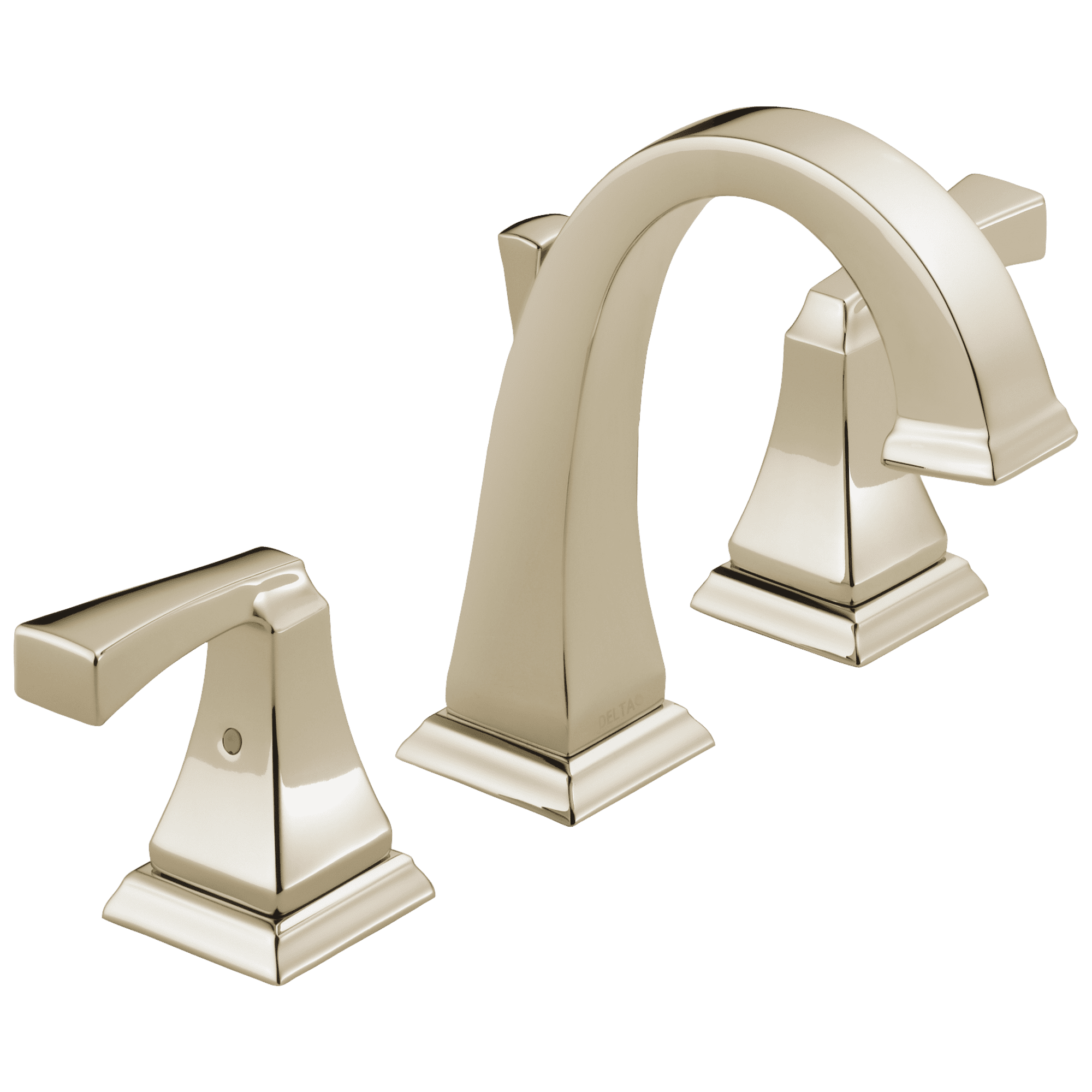 Delta Dryden Two Handle Widespread Bathroom Faucet in Polished Nickel