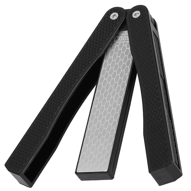 Afilador de Cuchillos de Diamante, Afilador Antideslizante Plegable Portátil Confilado Rápido para Herramientas Militares de Cerámica y Jardín