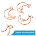 thumbnail image 4 of Uxcell 0.75x0.55 Metal Moon Star Pendants Charm Moon Star Charm, Rose Gold, 40Pcs, 4 of 6