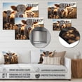 thumbnail image 4 of Designart "Gentle Cattle Family II" Animals Metal Art Living Room, 4 of 5