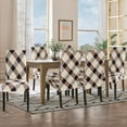thumbnail image 2 of Dining Room Chair Covers Slipcovers Set of 6,Spandex Super Fit Stretch Removable Washable Kitchen Parsons Chair Covers Protector for Dining Room,Hotel,Ceremony (Lattice), 2 of 6