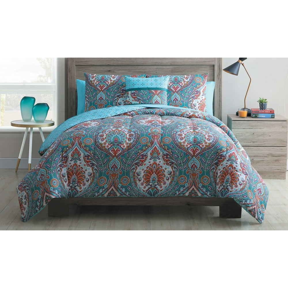 VCNY Home Brynn Damask Reversible BedinaBag Comforter Set, King