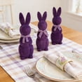 thumbnail image 6 of Stijggn 3pcs Easter Bunny Decor Flocked Bunny Figurines with Bow Tie Flocking Rabbit Tabletop Mantel Decoration Easter Bunny Statue Spring Home Tabletop Decor, 6 of 9