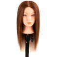 thumbnail image 1 of Cabeza de pelo, cabeza de maniquí de peluquería, cabeza de modelo de cabello real, corte de pelo, corte de pelo, cabeza de muñeca, decoloración, teñido, cabeza de modelo, 1 of 1