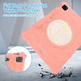 thumbnail image 3 of Case for Apple iPad Pro 11 5th 4th 3rd 2nd 1st Gen/ iPad Air 11 2024 M2/Air 4 5, Soft Silicone Drop Protection Rotating Kickstand with Shoulder Strap Pencil Holder Kids Friendly Lightweight, Pink, 3 of 6