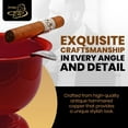 thumbnail image 3 of Stinky Cigar Tall Cigar Ashtray with 4 Stirrups, Red | Windproof Design with 4.25 inch Deep Bowl Ashtray for Indoor & Outdoor Use | Perfect Cigar Accessory for Aficionados & Home Decor, 3 of 14