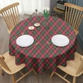 thumbnail image 3 of Red and Green Checkerboard Checkered Pattern Round Tablecloth 60"x60",Wrinkle Wipeable Table Cloth for Kitchen Dining Room Picnic Patio Party, 3 of 6
