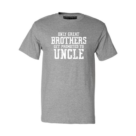 Doeskin Heather - Only Great Brothers Get Promoted to Uncle Men's T-shirt, Heather Gray, L