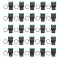 thumbnail image 1 of 25 uds interruptor de botón pequeño interruptores de empuje cuadrados de bloqueo automático con luz 16mm 24V 5A verde, 1 of 14