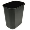 28 Quart Plastic Soft-Sided Wastebasket - Black