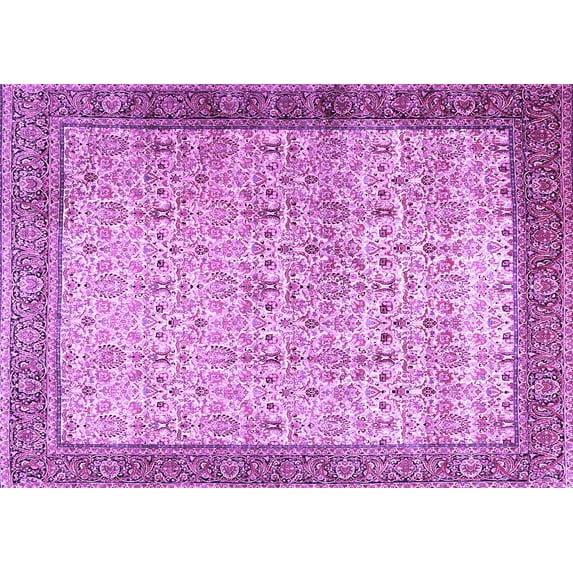 Ahgly Company Indoor Rectangle Persian Purple Traditional Area Rugs, 7' x 10'